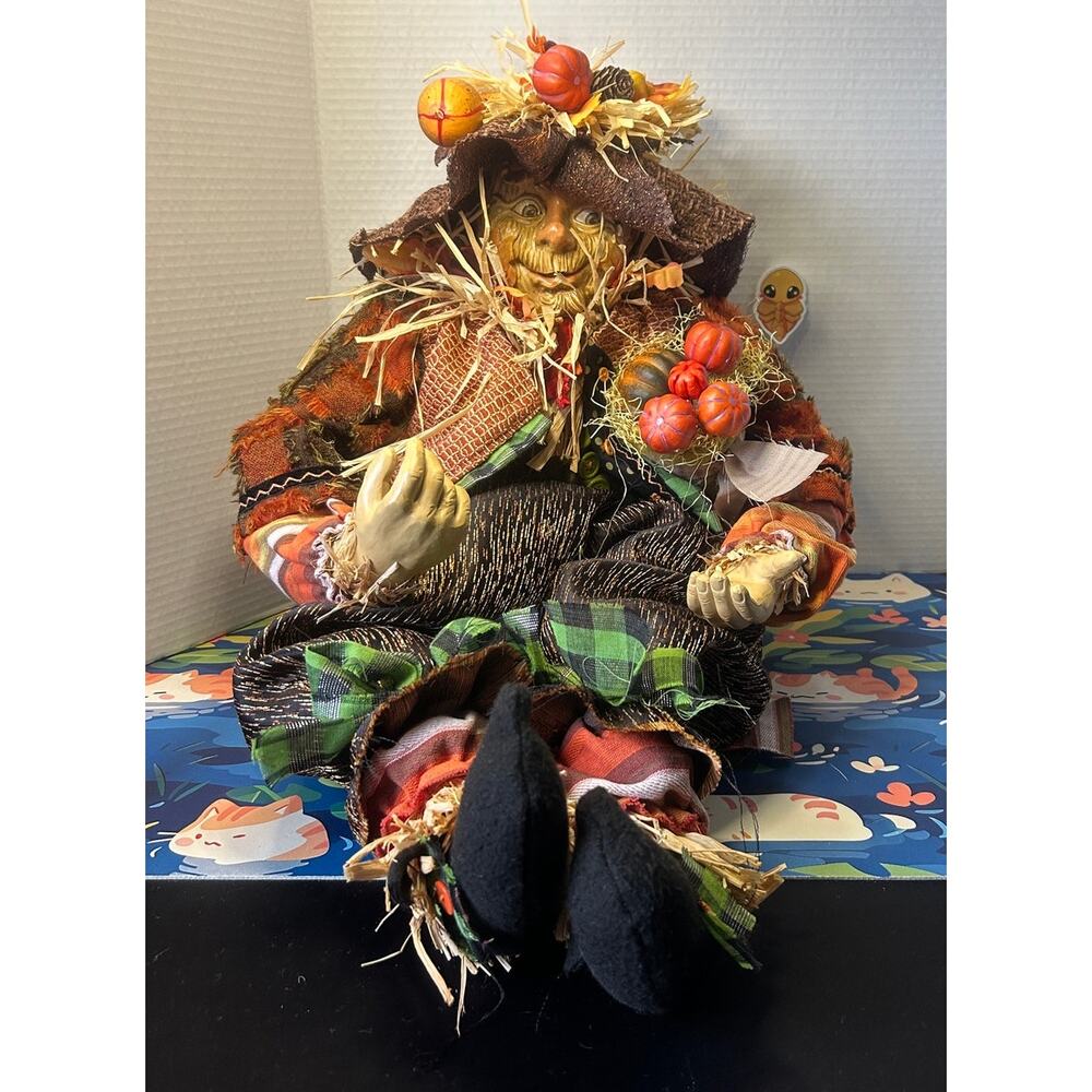 Scarecrow Doll Halloween High-end Decor Autumn Winward Fall Pumpkin Harvest